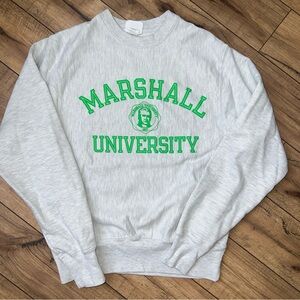 Champion Sweatshirt Adult Small Gray Marshall Thundering Herd REVERSE WEAVE